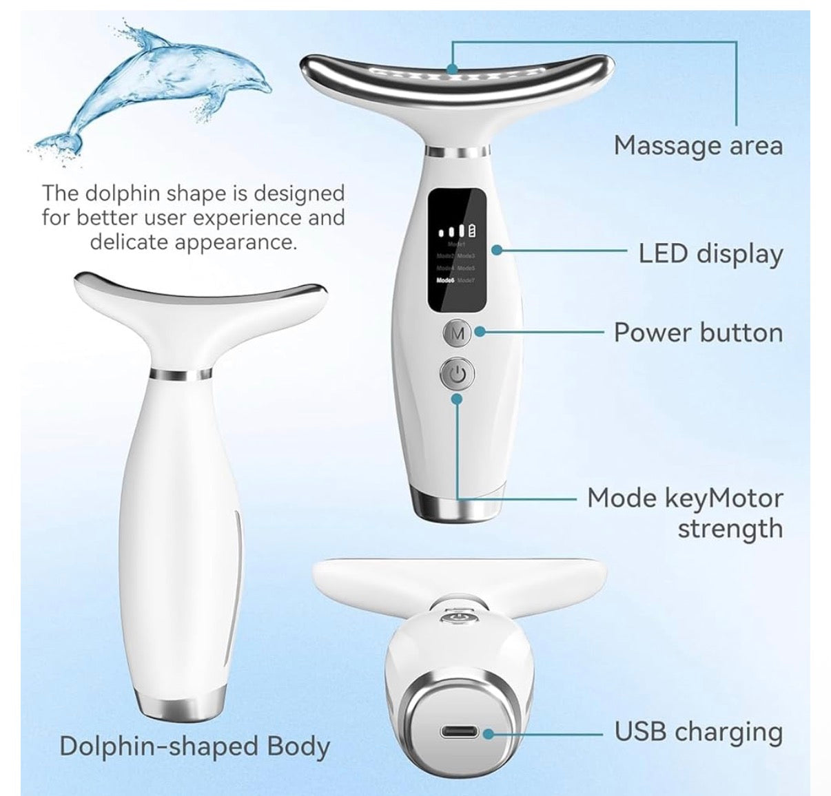 Appareil de Lifting Facial EMS à Micro-courant – 7 Modes